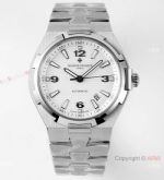 8 Factory Clone Vacheron Constantin Overseas 42mm Wrist White Dial Stainless Steel 47040